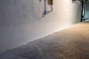 Basement waterproofing wall membrane system installation