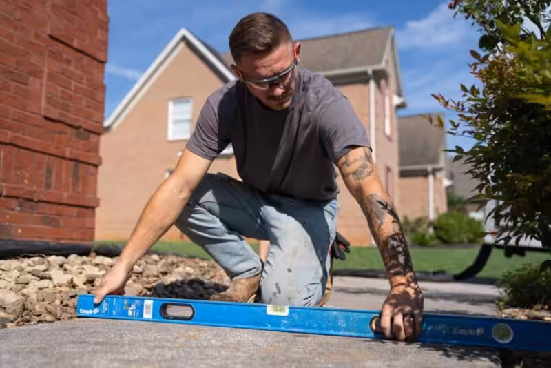 Pre lift leveling before concrete leveling services