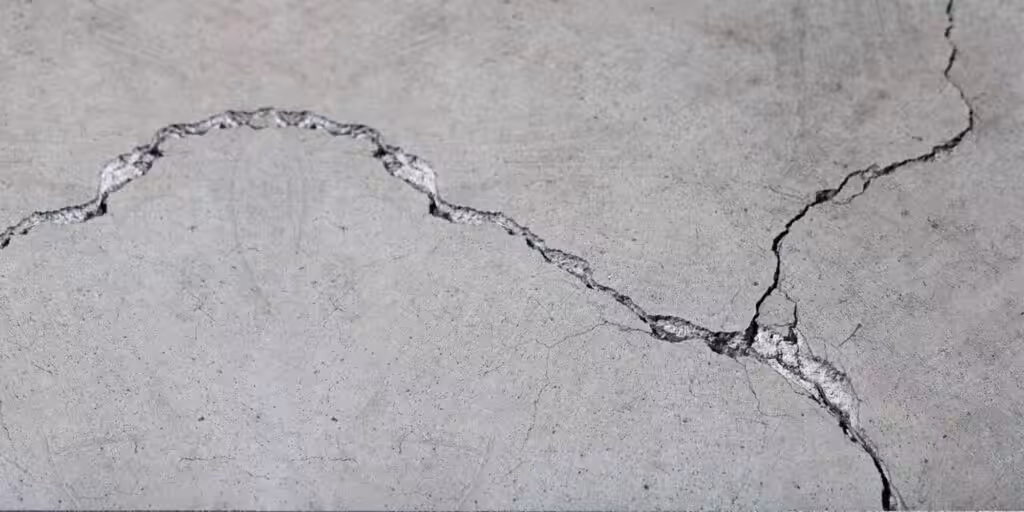 Cracked concrete