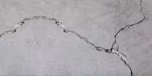 Cracked concrete