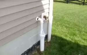 Freeze relief installed on a sump pump discharge line