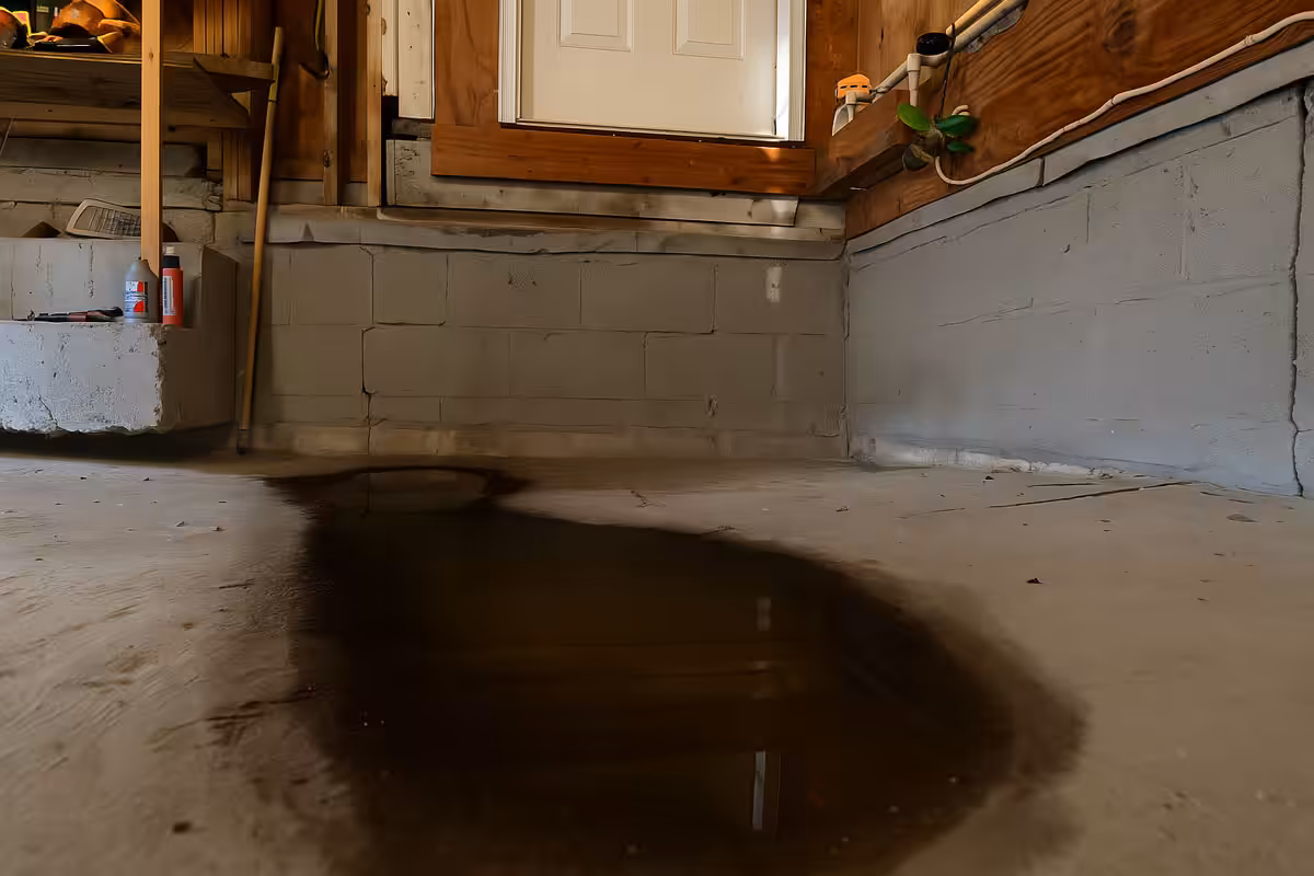 Water pooling in garage