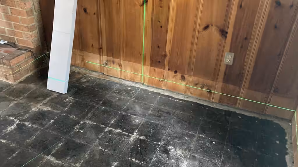 Sagging floor within a home