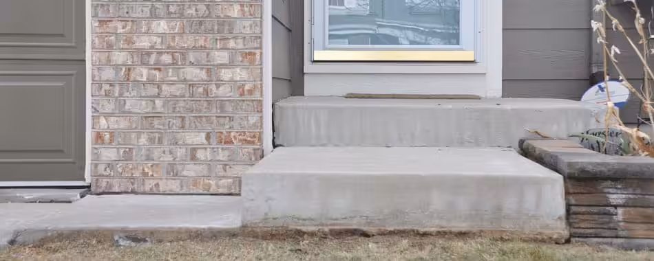 Entry steps flush with home after concrete leveling services
