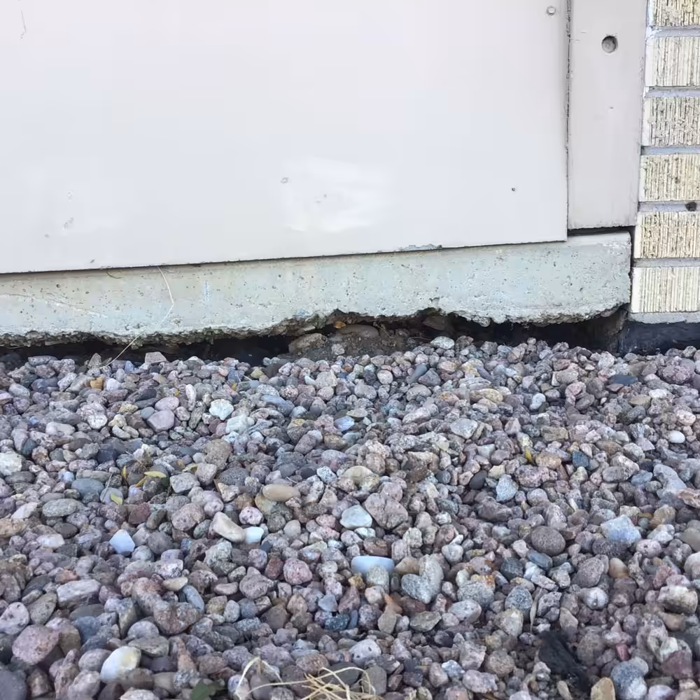 Void under a concrete slab