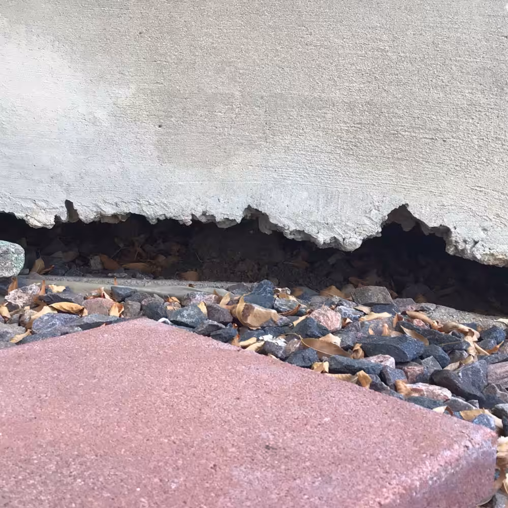 Void under a concrete slab